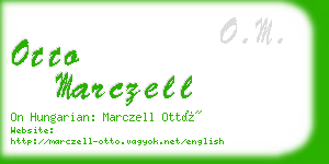 otto marczell business card